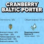 Рецепт пива Cranberry Baltic Porter (клюквенный балтийский портер)
